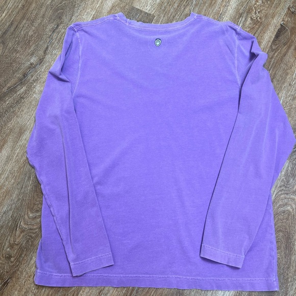 Life is Good Long Sleeve Crew Neck Tee Powder Room Size Large Purple - Picture 2 of 11
